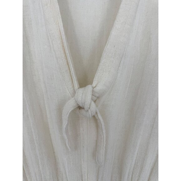 Free People Bell Sleeve Cream Romper Playsuit S| Boho Coastal Cowgirl Whimsigoth - Picture 6 of 16